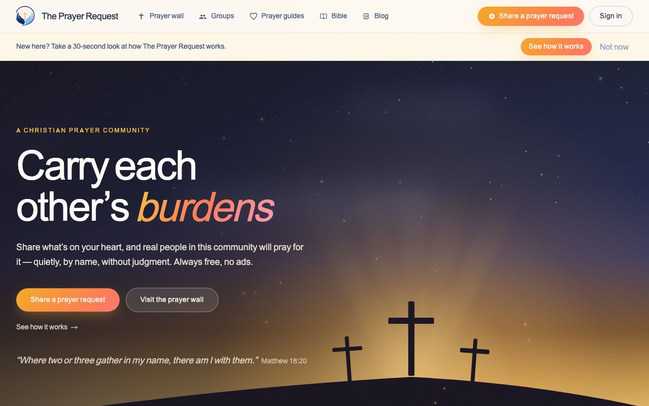 The Prayer Request screenshot