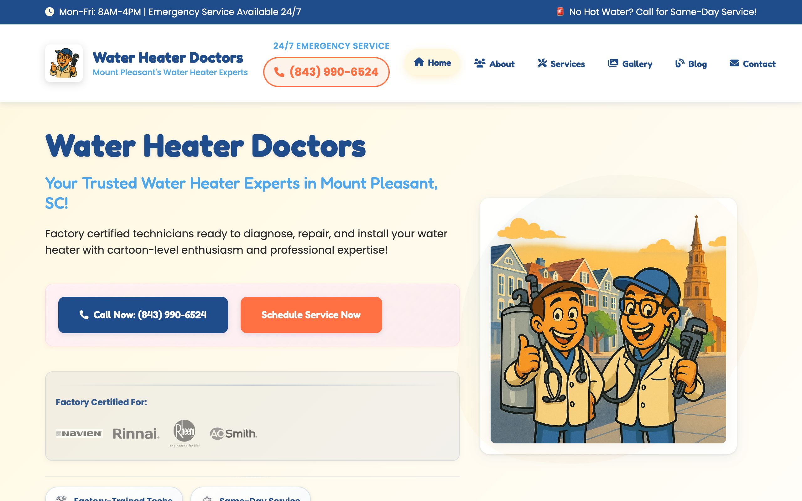 Water Heater Doctors live screenshot