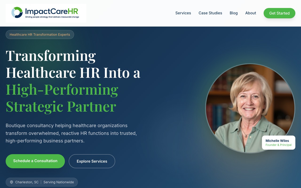 ImpactCare HR Consulting website screenshot